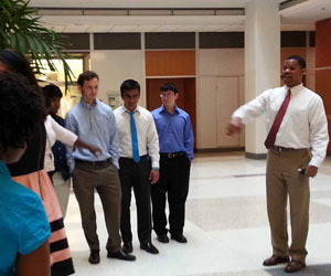Richard Watkins with Chancellor’s Science Scholars 